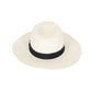 Wide Brim Straw Fedora Sun Hat with Black Band Lightweight Packable Summer Panama Hat for UV Protection