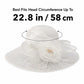 Wide Brim Floral Sun Hat with Sequin Mesh and Rose Accent