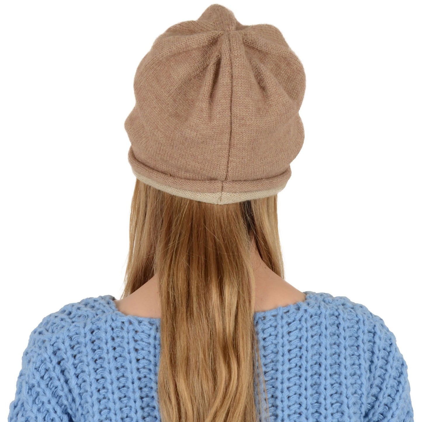 Comfy Warm Winter Knit Slouchy Beanie Hat Double Color