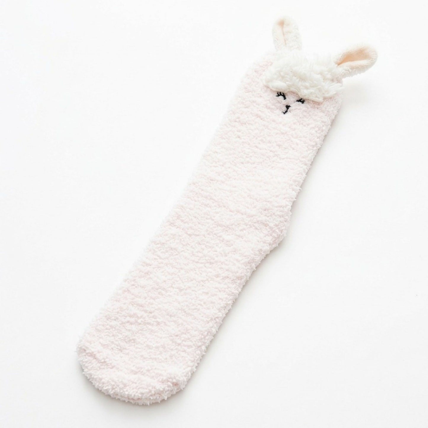 Fuzzy Llama Knee High Socks 2 Pair US 5-10.5