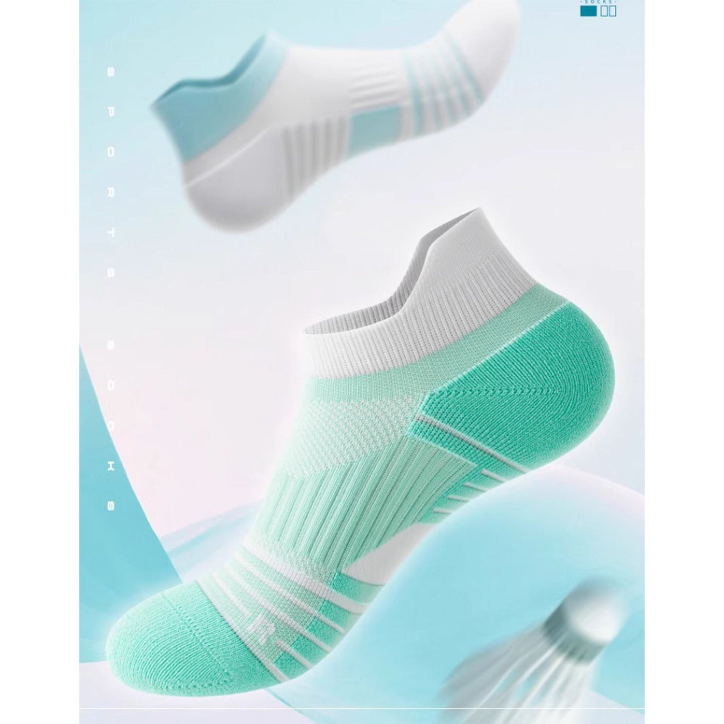 3 Pairs Cushioned Sport Ankle Socks with Arch Support Breathable Stretch Mesh Knit Athletic Low-Cut Design