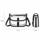 Clear Crossbody Handbag with Adjustable Strap and Buckle Flap Closure
