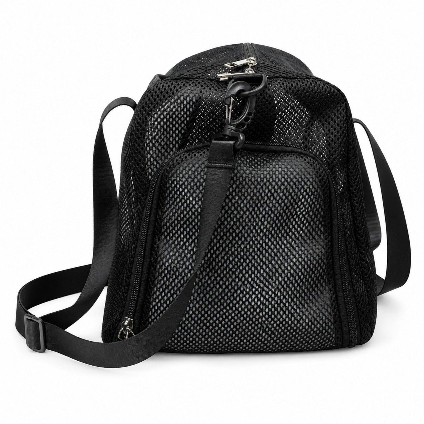 Mesh Duffel Bag with Top Handles Adjustable Shoulder Strap Lightweight Gym Travel Weekender Tote