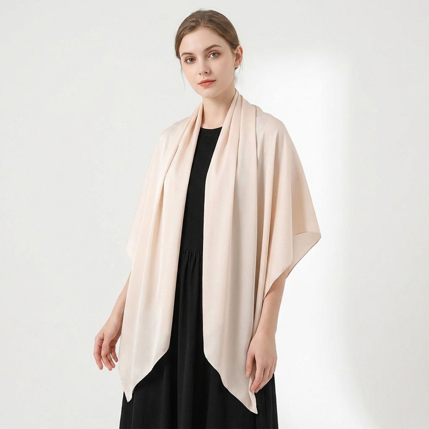 Oversized Square Scarf Wrap Shawl for Everyday Layering 55*55 Inches