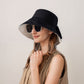 Wide Brim Bucket Hat Back Bow Detail for Sun Protection and Stylish Summer Looks