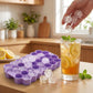 2-Piece Honeycomb Ice Cube Tray - 37-Grid Flexible Mold with Spill-Resistant Lid