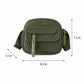 Corduroy Crossbody Bag with Front Pocket Adjustable Strap and Zip Closure