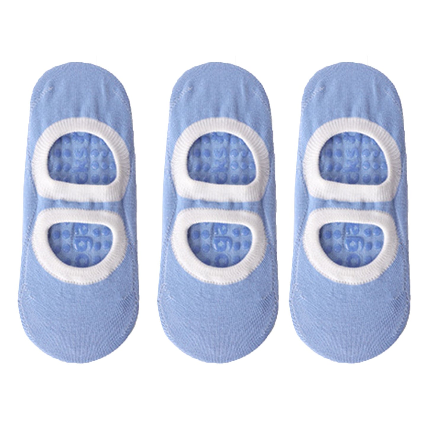 3-Pair Anti-Slip Ballet Grip Socks with Elastic Strap for Yoga, Pilates, and Barre