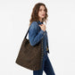 Leopard Print Shoulder Tote Bag Adjustable Strap Large Casual Carryall