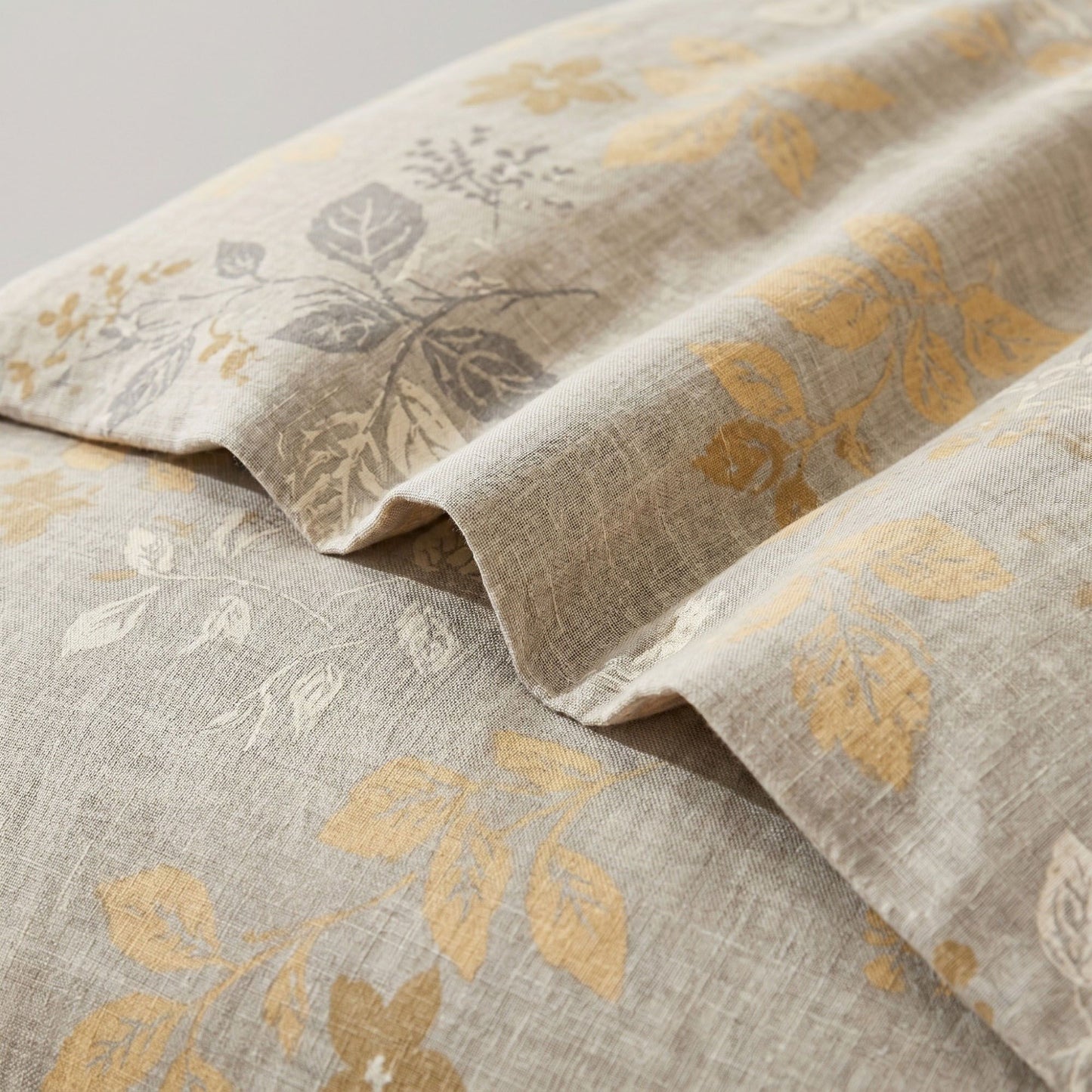3-Piece Cotton Bedding Set with Duvet Cover and Pillowcases Soft Washed Fabric Botanical Floral Print