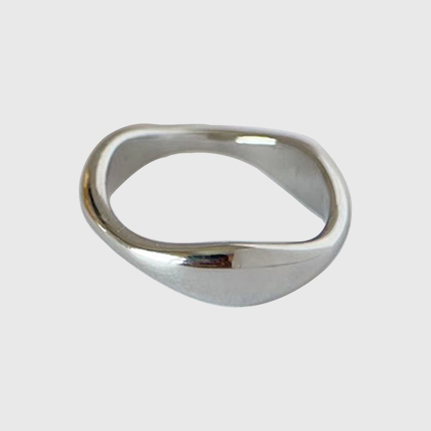 Women's Titanium Steel Irregular Band Ring - Hypoallergenic Durable Statement Ring