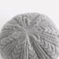 Cable Knit Brim Beanie Faux Fur Lined Warm Winter Hat