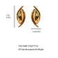 Women's 3D Oval Statement Earrings with 925 Silver Needles