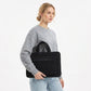 Corduroy Laptop Bag Large Capacity Work Tote with Front Zipper Pocket