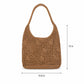 Open Weave Shoulder Bag with Magnetic Closure and Slouchy Woven Carryall Design