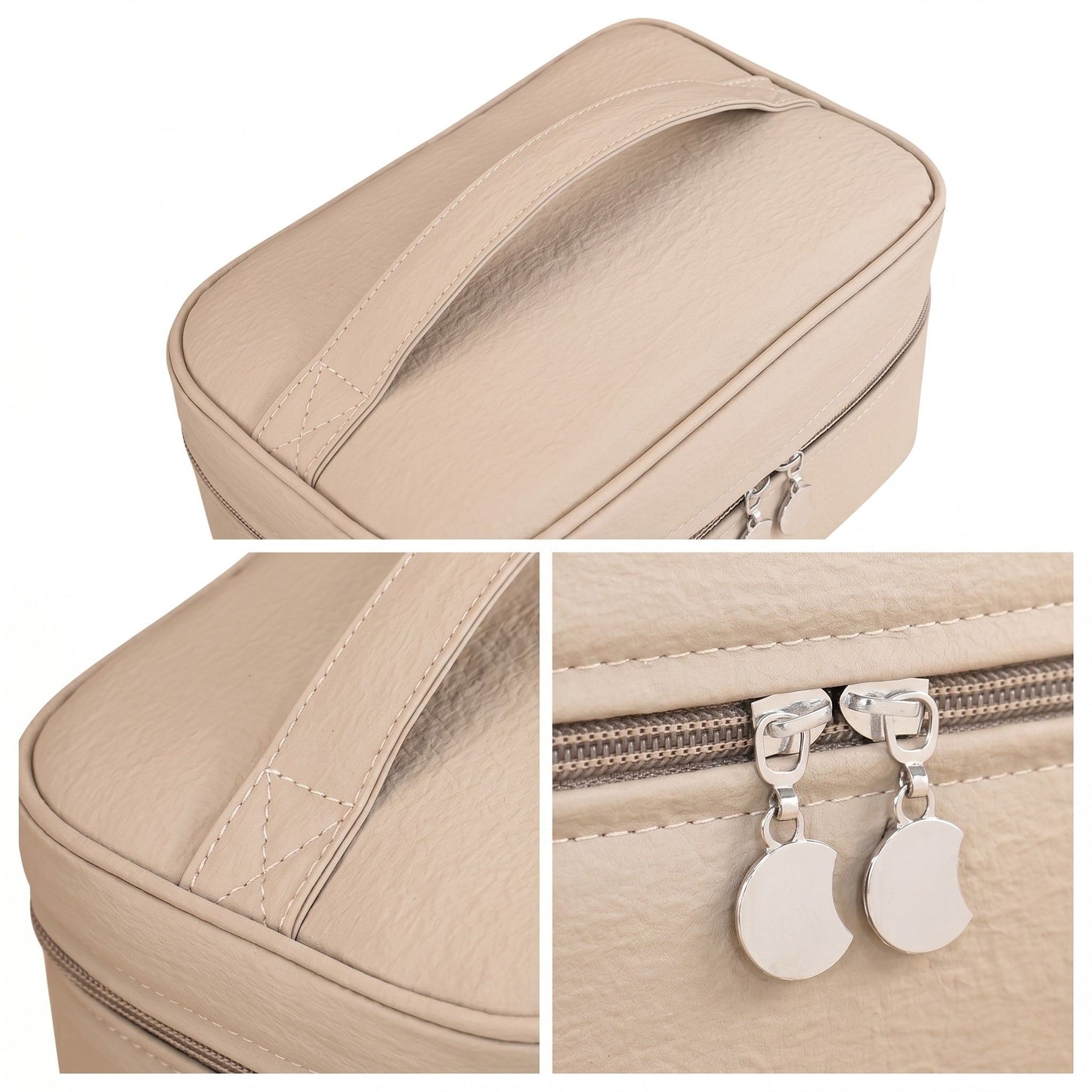 Travel Makeup Organizer Case with Removable Cosmetic Pouch Waterproof Storage Bag Set
