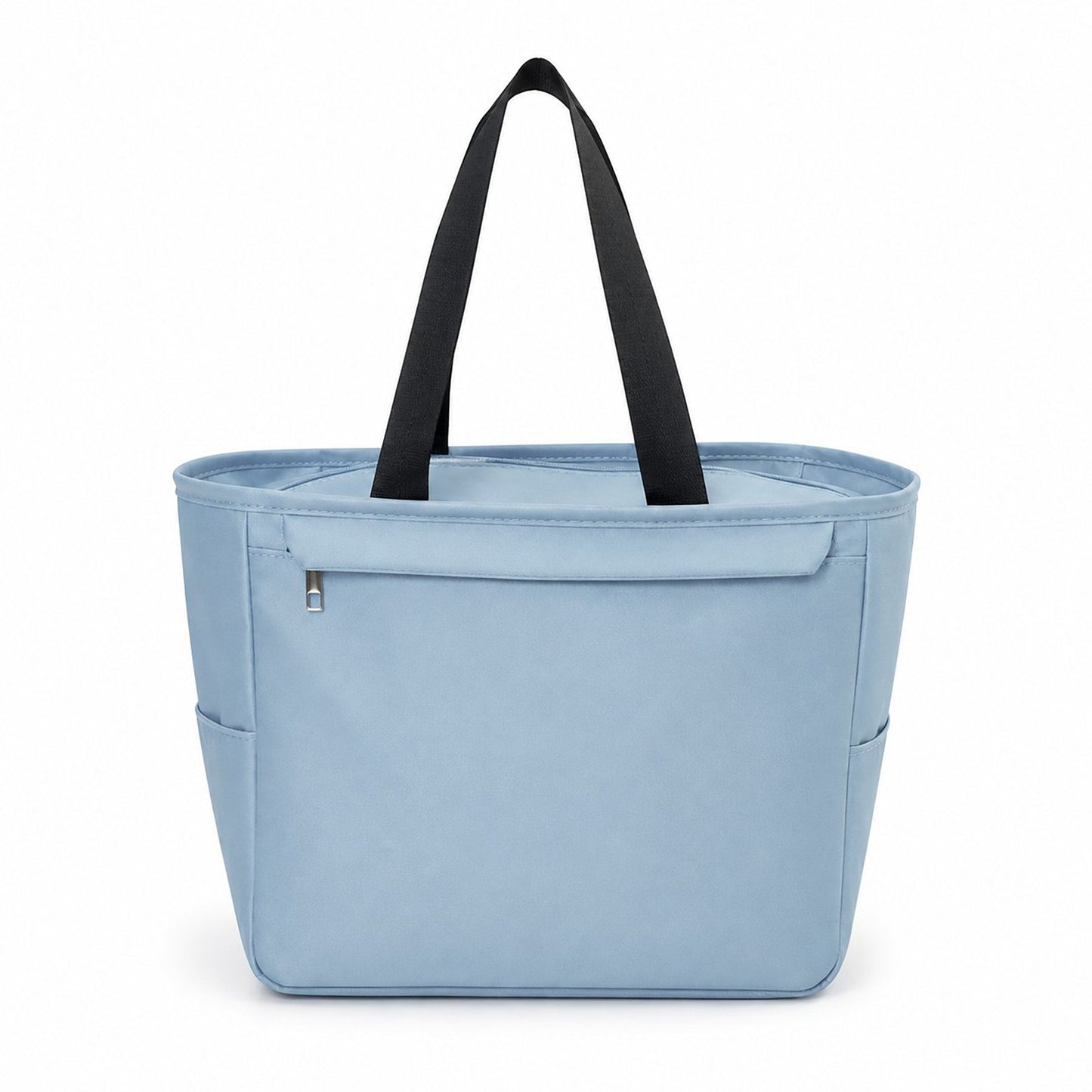 Insulated Tote Lunch Bag with Zipper Pockets and Long Handles