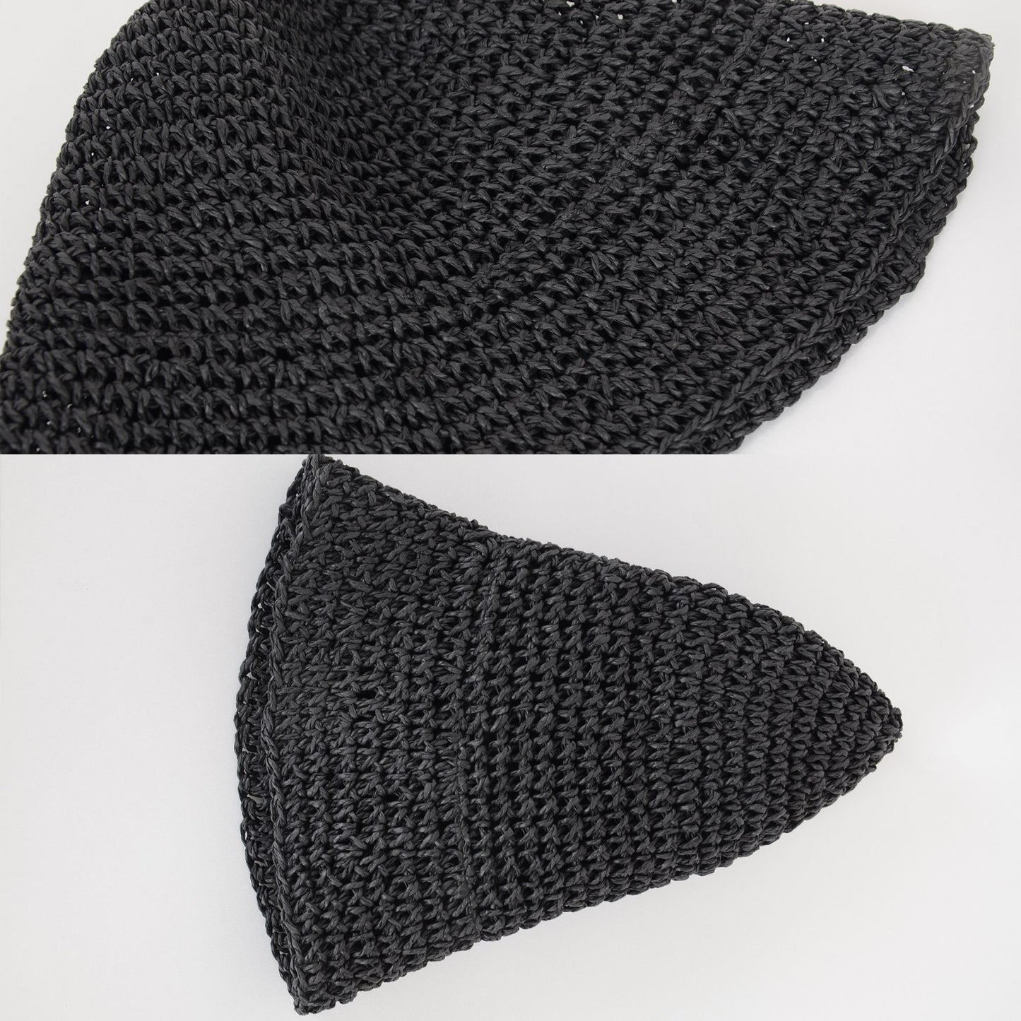 Crochet Raffia Bucket Hat Lightweight Foldable Wide Brim Sun Hat for Stylish Summer Protection