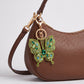 2pc Butterfly Rhinestone Keychain Bag Charm with Lobster Clasp Cute