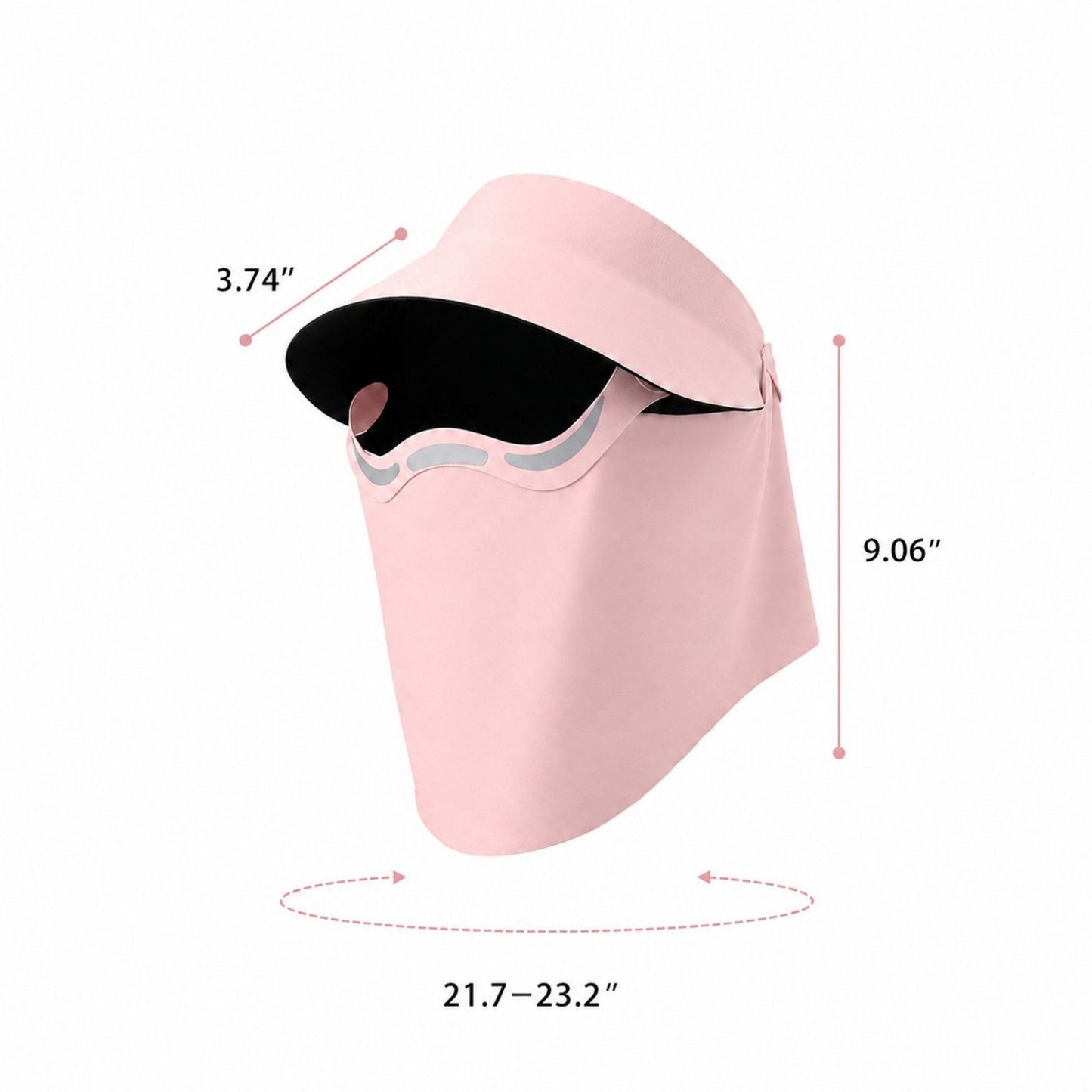 Magnetic Detachable Face Cover Visor Hat with Wide Brim and Neck Coverage