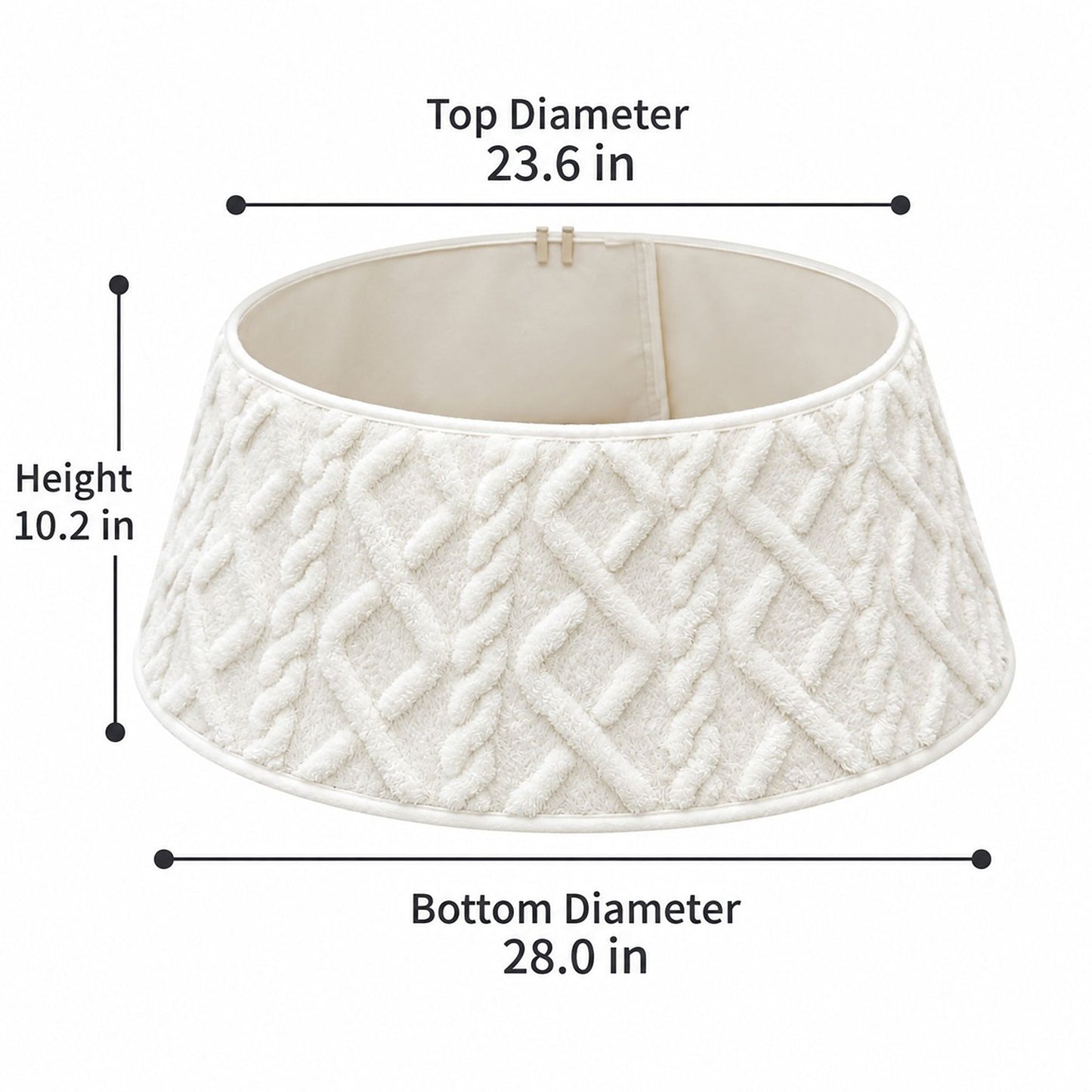 Plush Cable Textured Christmas Tree Collar