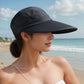 Women's Sporty Wide Brim Sun Visor Hat with Adjustable Back Strap Lightweight UV Protection Cap for Outdoor Activities