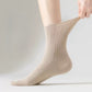 Ribbed Crew Socks with Elasticized Top Cuff for Swollen Feet Non-Binding Comfortable Fit 3-Pack