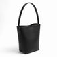 Textured Bucket Shoulder Bag with Long Strap and Soft Structured Silhouette 8.5x6.7x2.5in