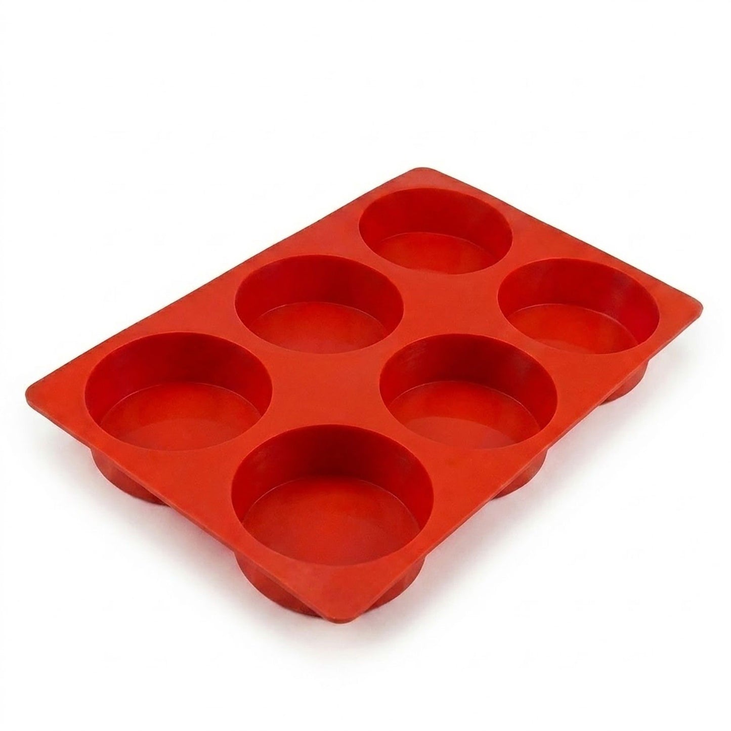 Silicone Muffin Baking Mold with 6 Round Cup Cavities