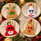 4pk Christmas Tree Santa Silverware Holders