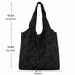 Floral Pattern Shoulder Tote Bags Lightweight Foldable Daily Bag for Women
