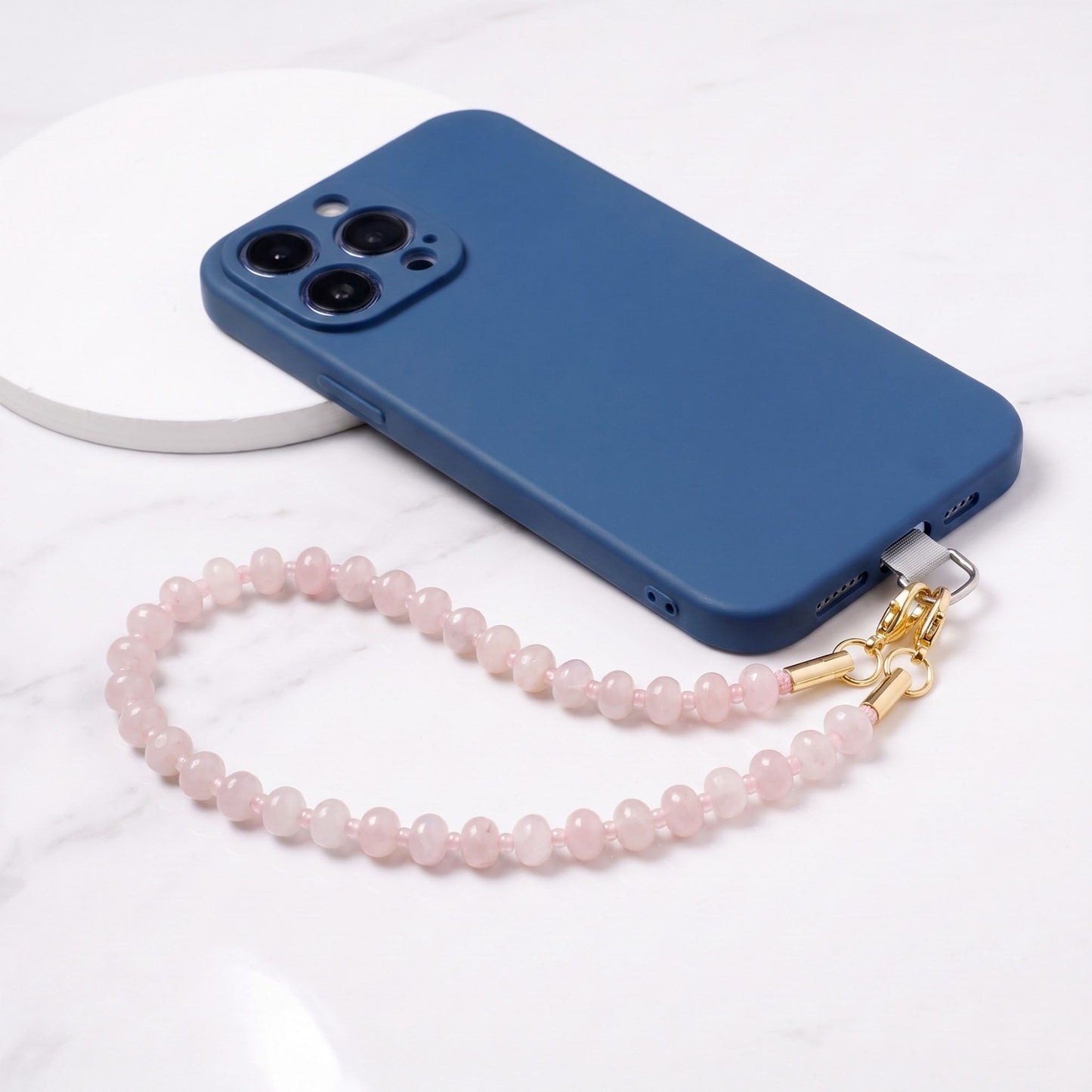 Beaded Phone Wrist Strap with Removable Clasps