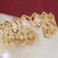 Elegant Crown and Geometric Rings for Women Sparkling Crystal Statement Band Fashion Jewelry for Daily Wear