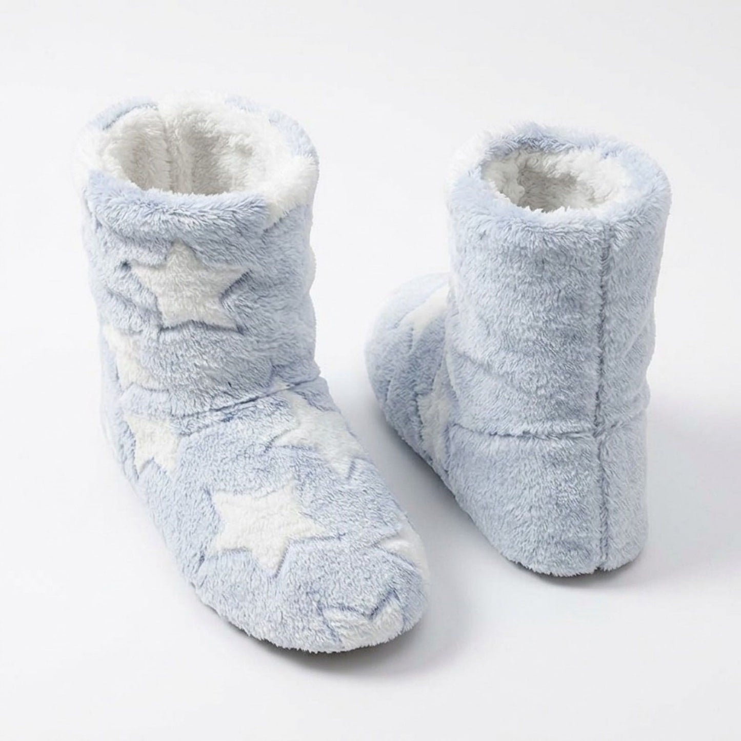 Fuzzy Heart Slipper Boots