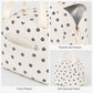 Floral Corduroy Insulated Lunch Tote Bag with Front Pocket and Zip Closure