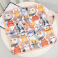Square Cat Print Silk Feel Satin Scarf Cute Animal Neck Wrap 27.5 Inch