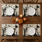 Halloween Ghost Pumpkin Skeleton Placemat Set of 4