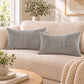 2 Pack Soft Corduroy Throw Pillow Covers 18 x 18 Inch and 12 x 20 Inch
