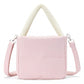 Padded Tote Bag with Top Handles and Detachable Adjustable Crossbody Strap 8.5x8x3.5in