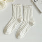 Adorable Ruffled Lace-Up Socks Wicking Cotton for Casual Comfort 3 Pairs