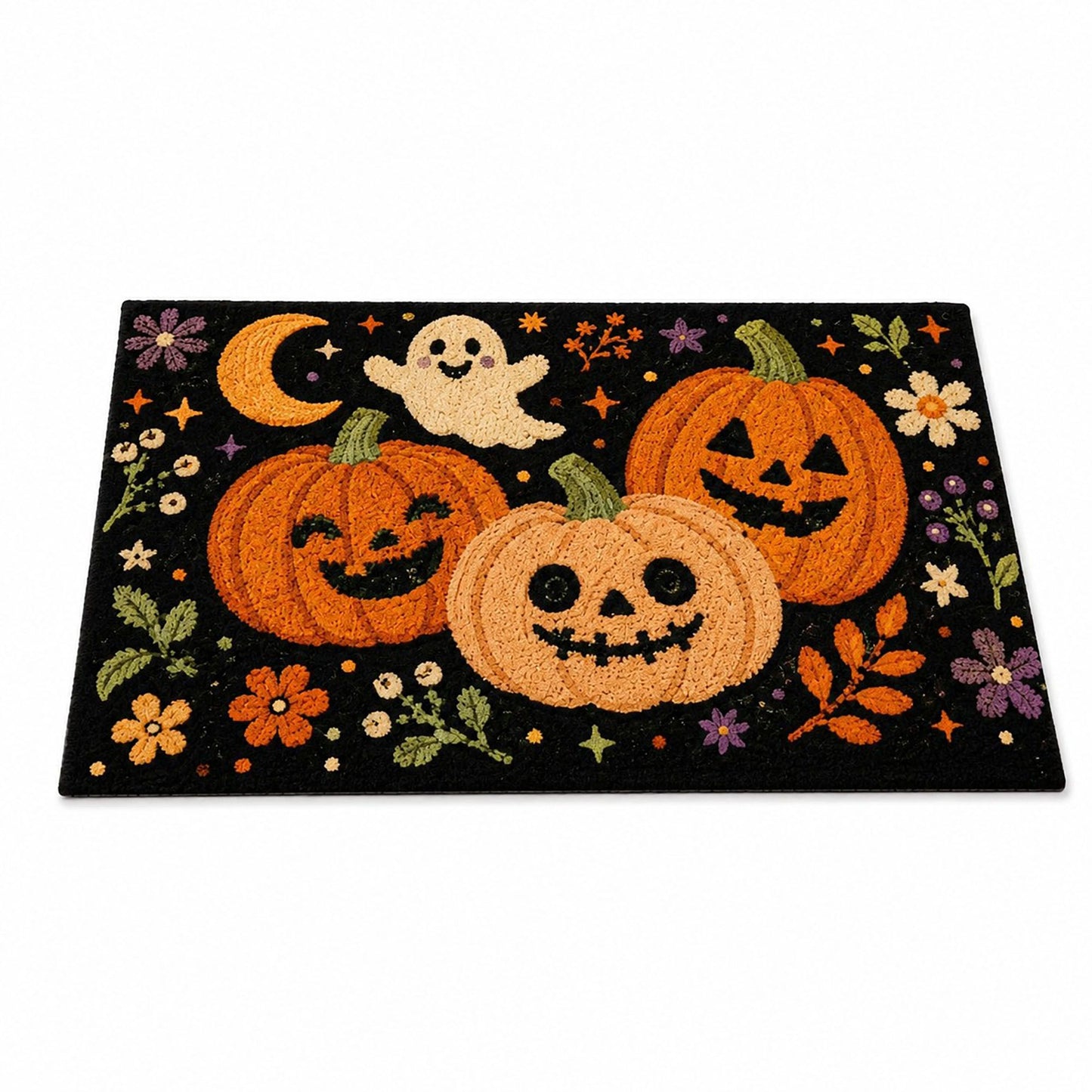 Fall Pumpkin Halloween Doormat Nonslip Entryway Rug 19.7 x 31.5 Inches
