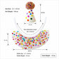 Pet Birthday Hat and Polka Dot Tulle Collar Set Colorful Party Costume Accessory
