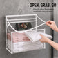 Clear Hanging Wall Storage Bag with Snap Flap Hook Bathroom Organizer