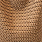 Woven Crochet Tote Bag with Drawstring Detail and Pattern Strap Shoulder Handbag Lightweight Knit Bag