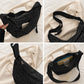 Leopard Faux Suede Hobo Crossbody Bag with Adjustable Strap and Zip Closure