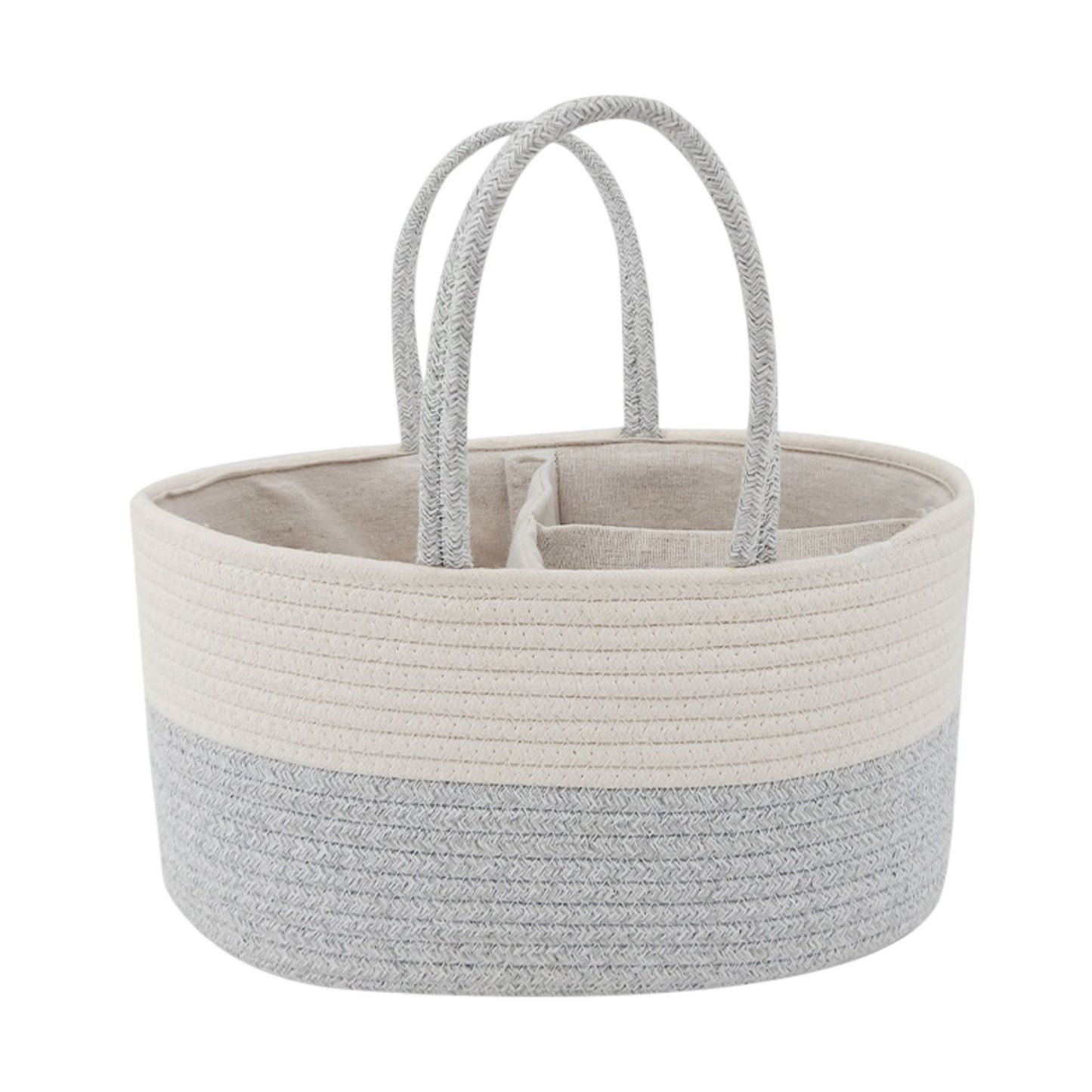 Woven Rope Storage Basket Organizer Bin and Divider Soft Cotton Basket for Closet Shelf Organization