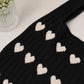 Knitted Heart Tote Bag Large Capacity Casual Shoulder Bag Lightweight Daily Bag