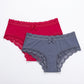 2 Pack Lace Trim Hipster Underwear with Bow Detail