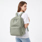 Lightweight Crinkle Multi-Pocket Backpack with Padded Straps and Side Pockets