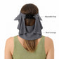 Magnetic Detachable Face Cover Visor Hat with Wide Brim and Neck Coverage